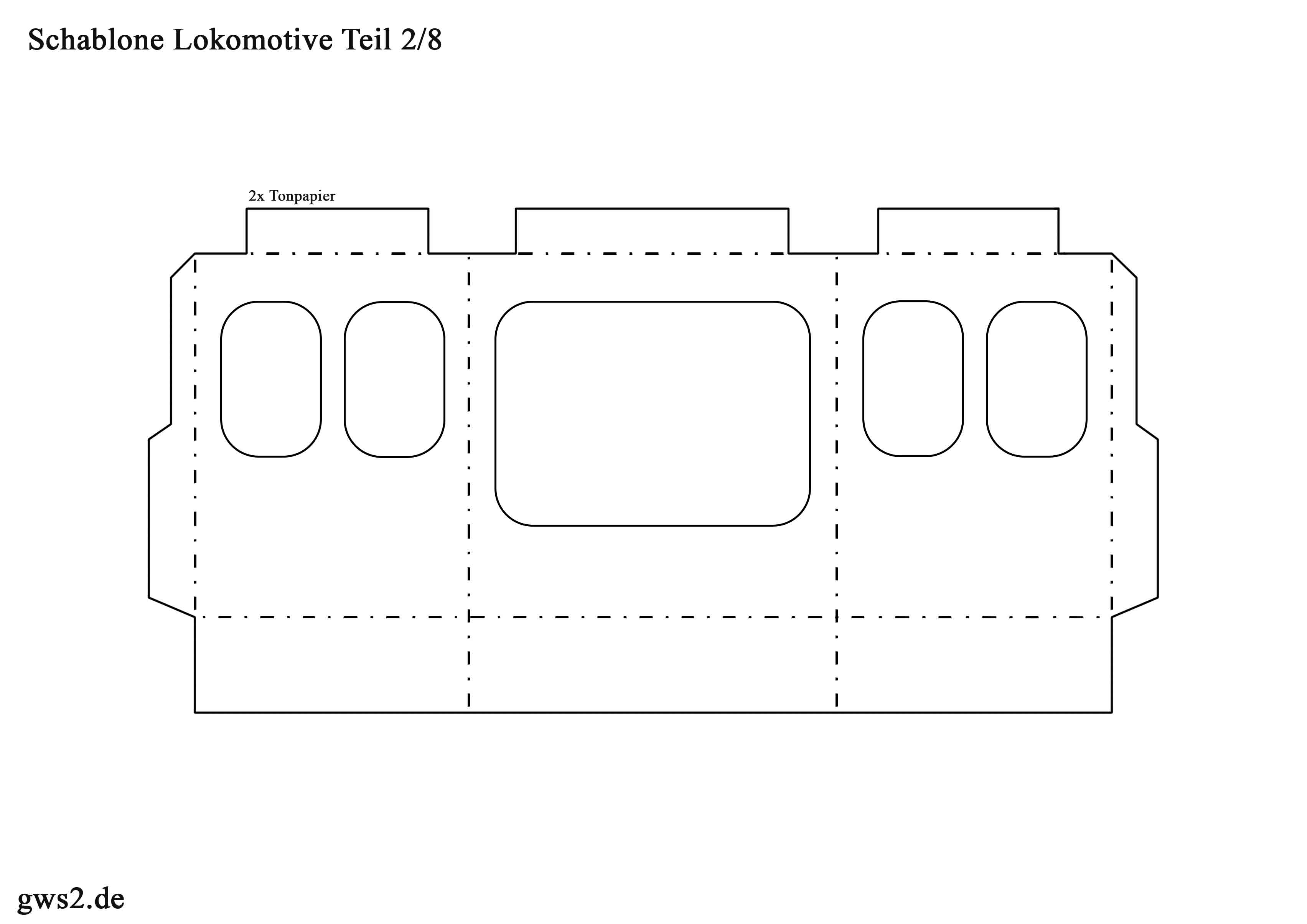 Lokomotive aus Papier basteln Bummelzug in den Ruhestand