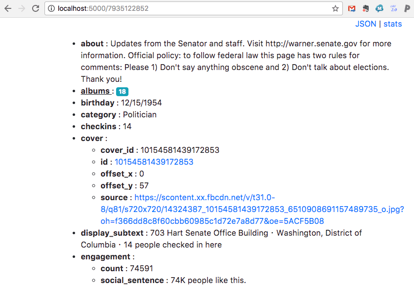 Collecting Facebook data with the Graph API • Social Feed Manager