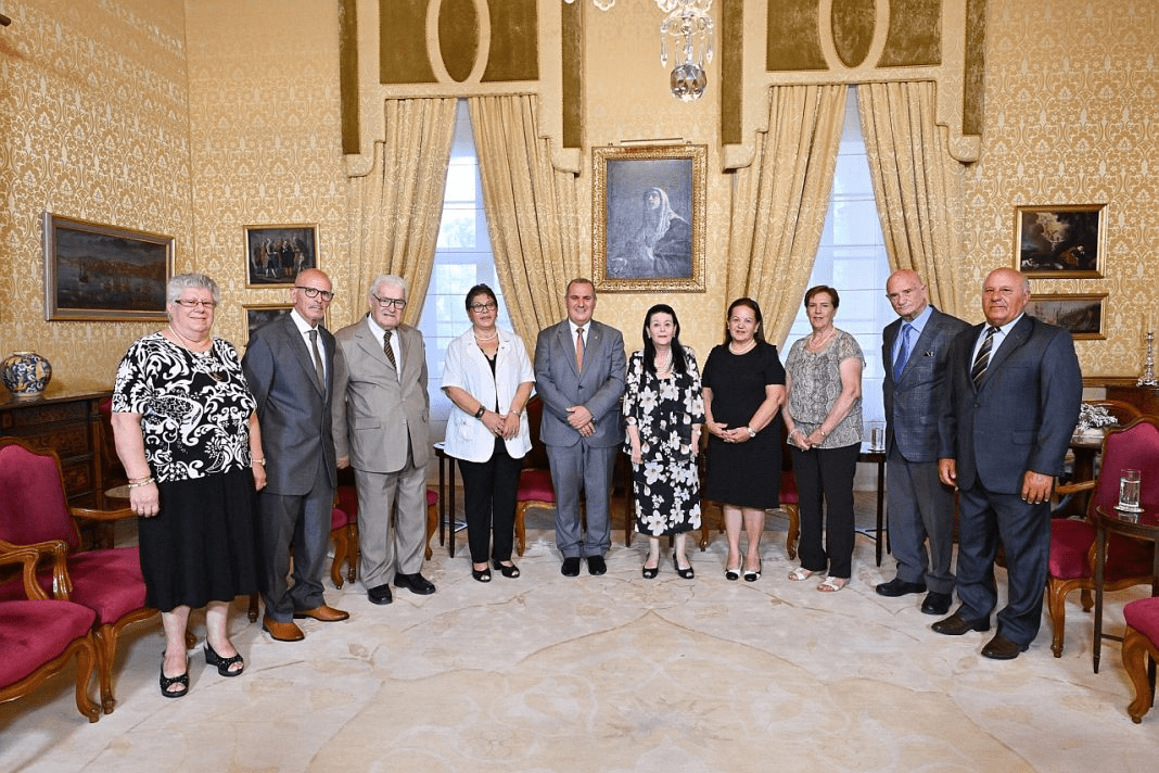 The GWU Pensioners’ Association pays a courtesy visit to the President