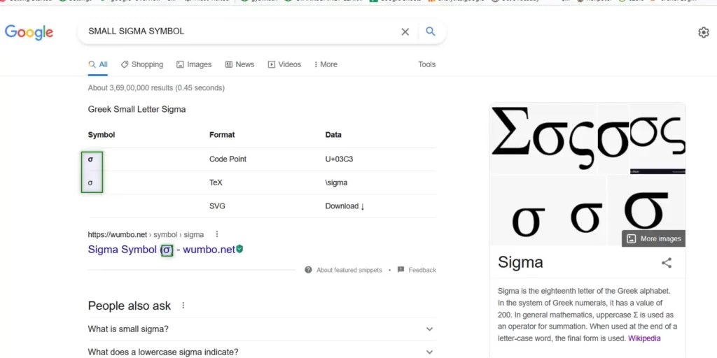 How to type Standard Deviation or Small Sigma symbol [ σ ] in WORD?