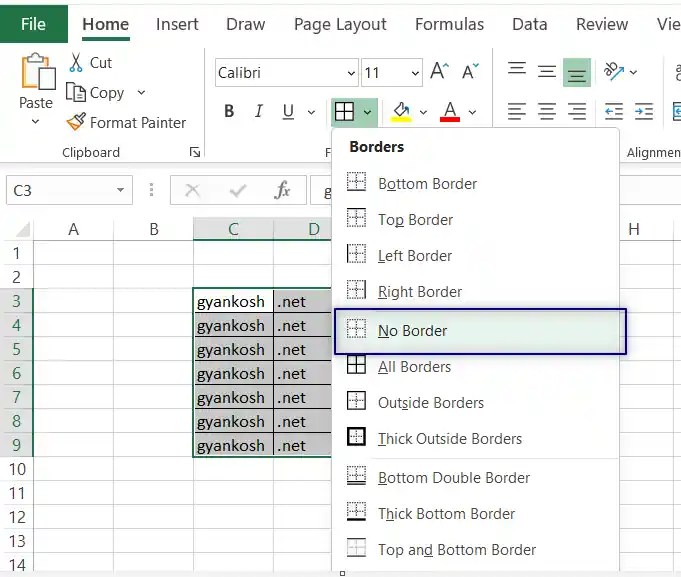How to create a border in Excel? A step by step guide