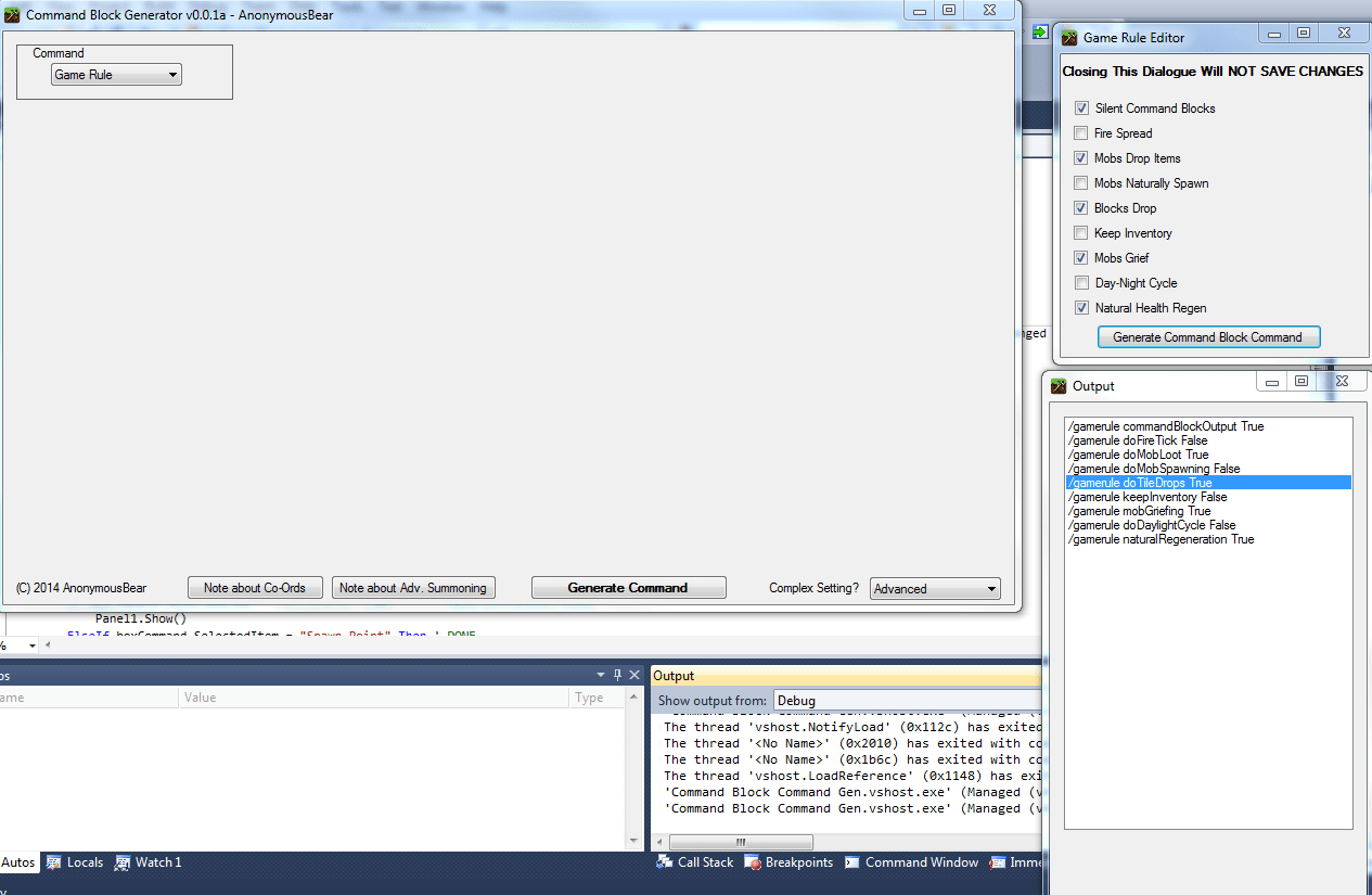 Command Block Command Generator!