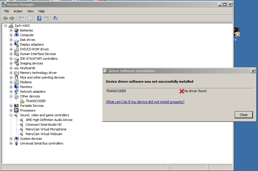 Audio Bus Driver Not Found instructionever