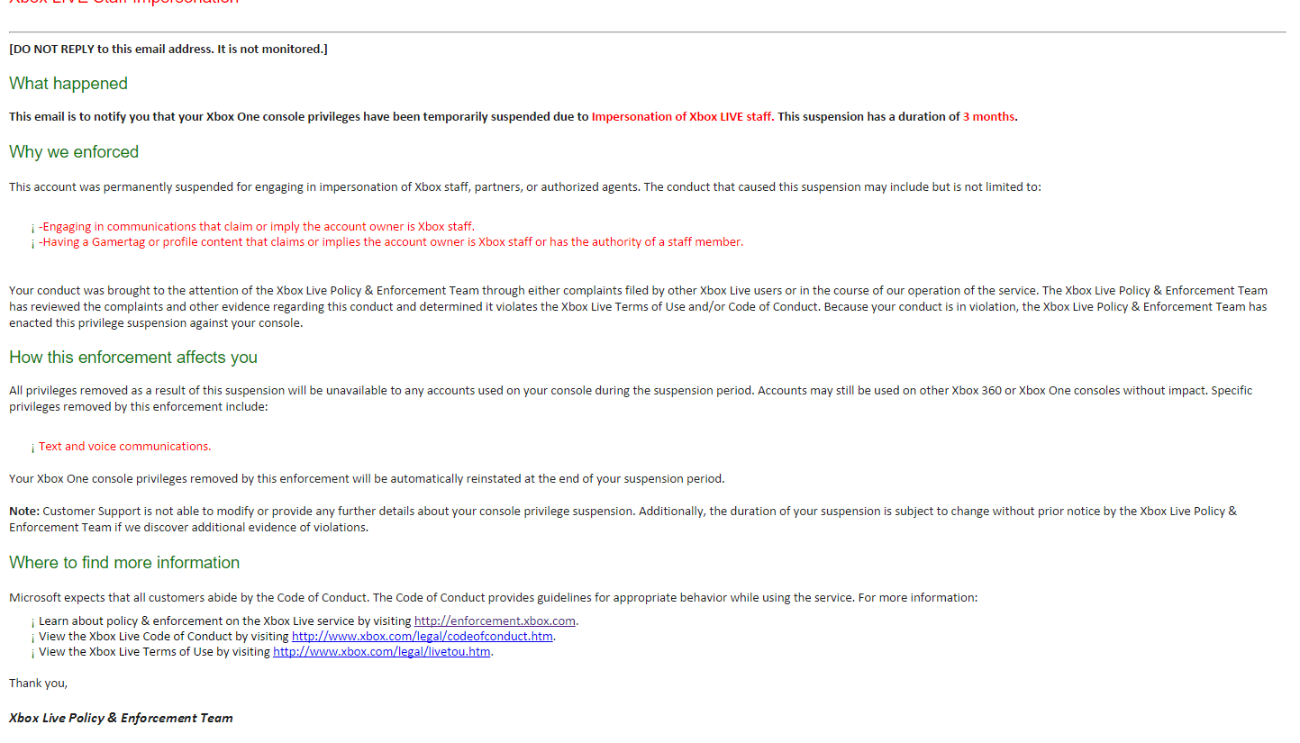 Xbox Live Enforcement The Tech Game