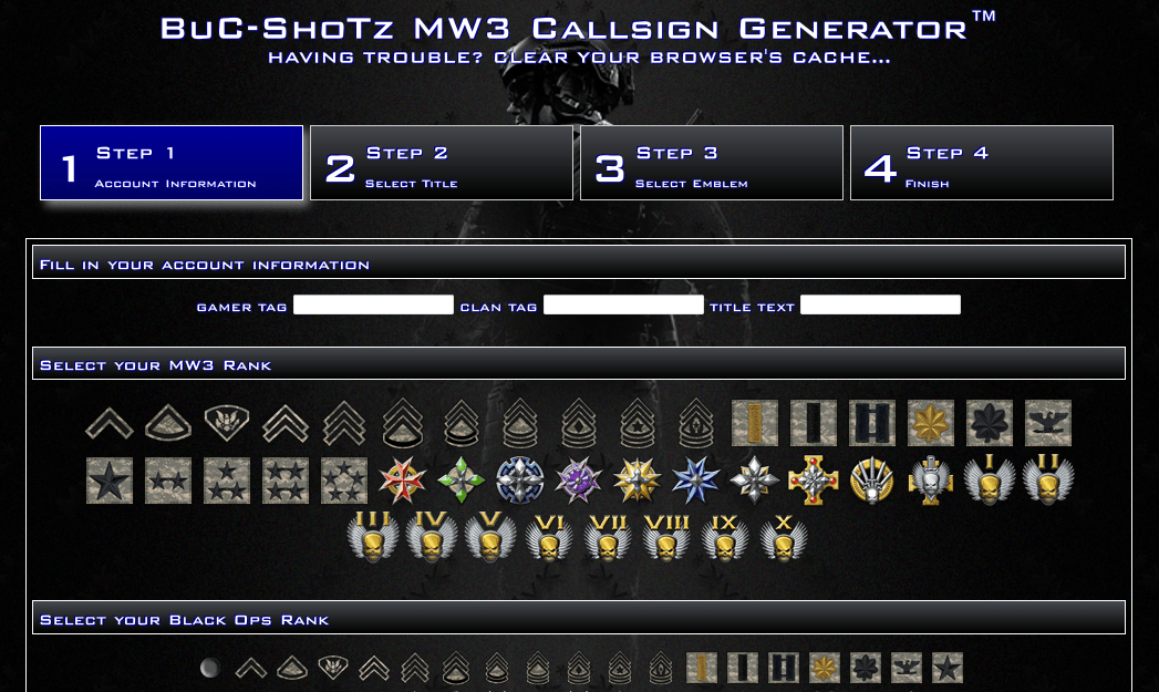 Modern Warfare 3 Callsign Generator BETA NextGenUpdate