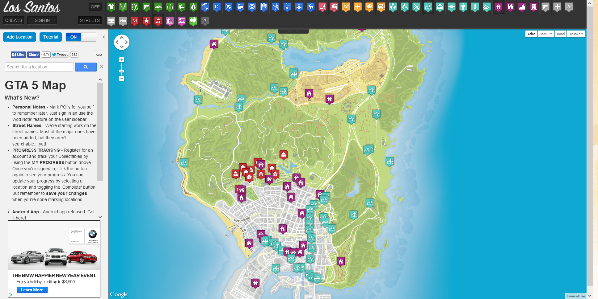 Gta 5 Online Car Locations Map Maping Resources