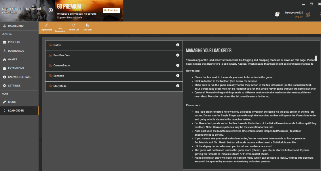 Mods display as enabled but do not show up in load order Vortex