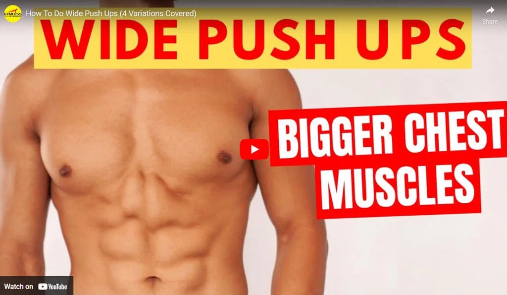 Wide Push Up How to do a Wide Grip Push Up Gymless