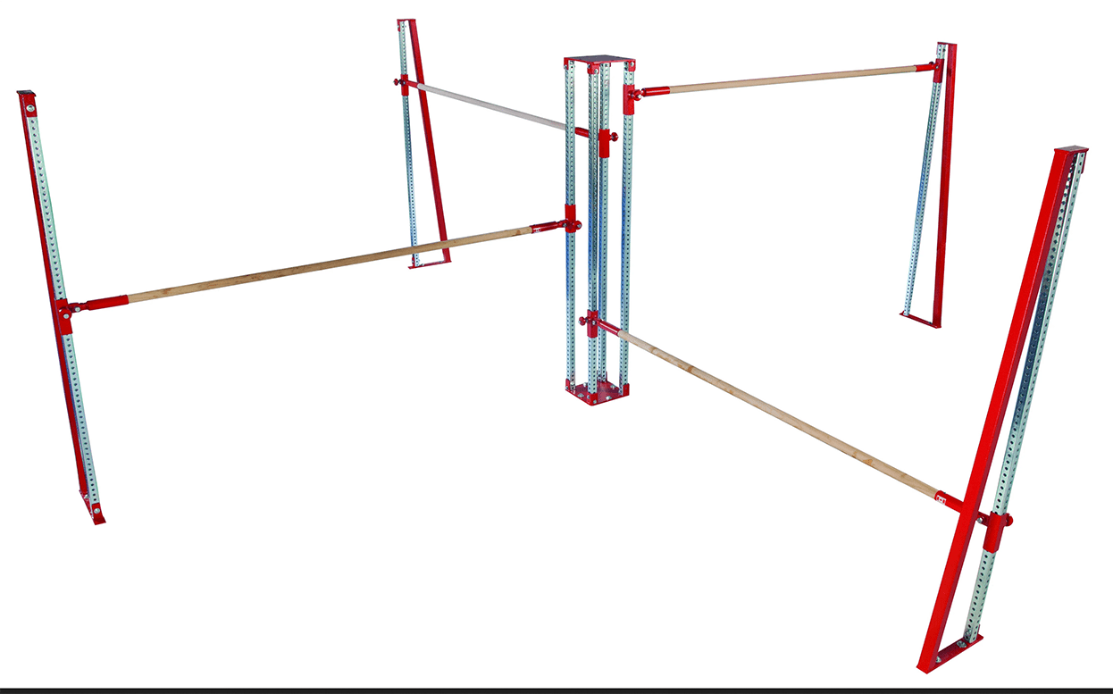 Polaris Quad Bar with 8' Rails and Landing Mats Gymnastics Equipment