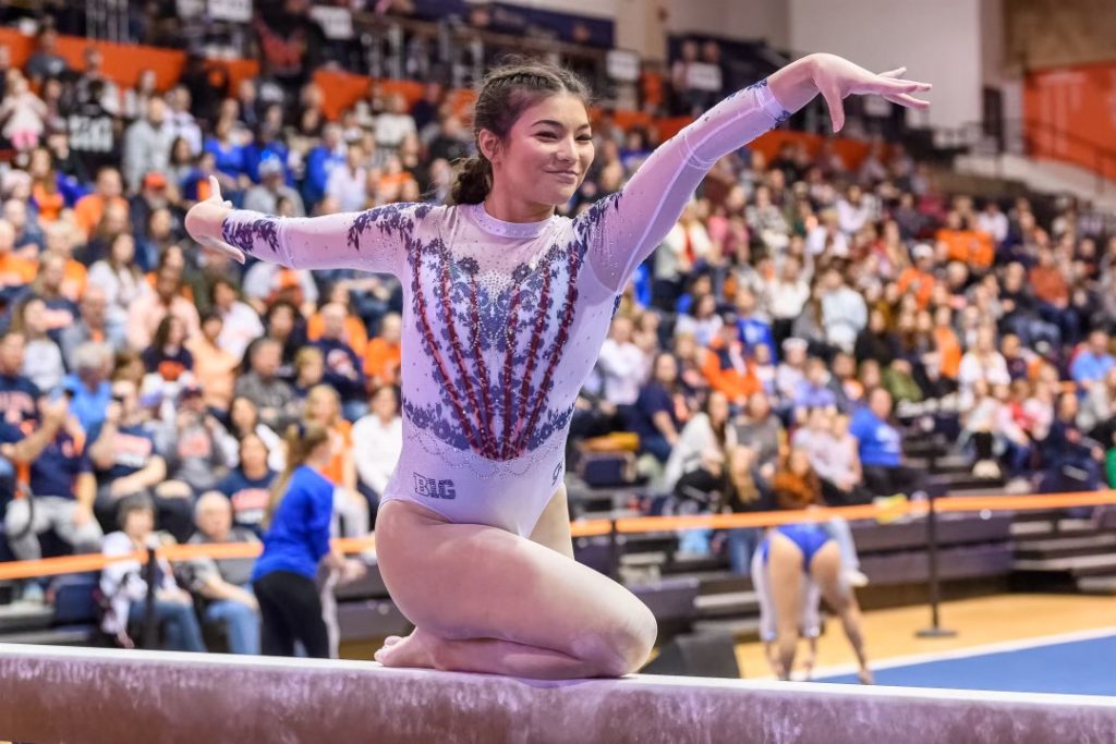 The story behind the leo Illinois gymnastics seniors channel wedding