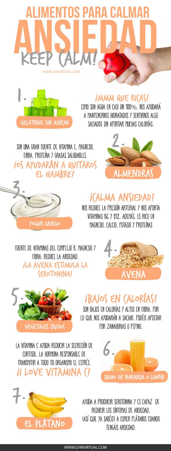 ALIMENTOS PARA CALMAR LA ANSIEDAD GYM VIRTUAL