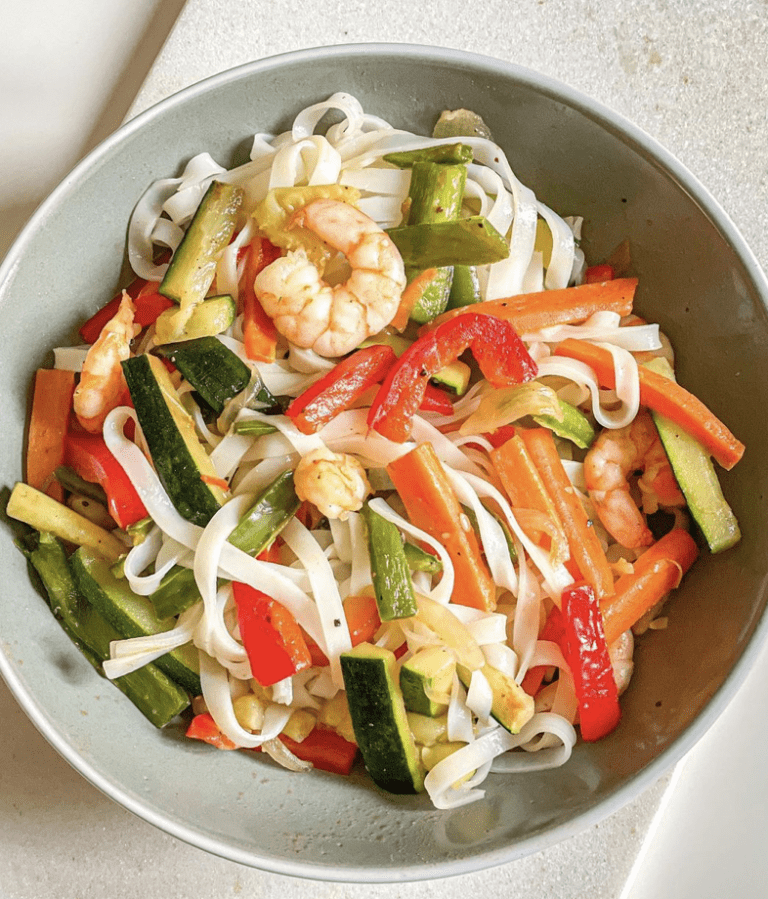 Receta exprés Wok de verduras y fideos GYM VIRTUAL