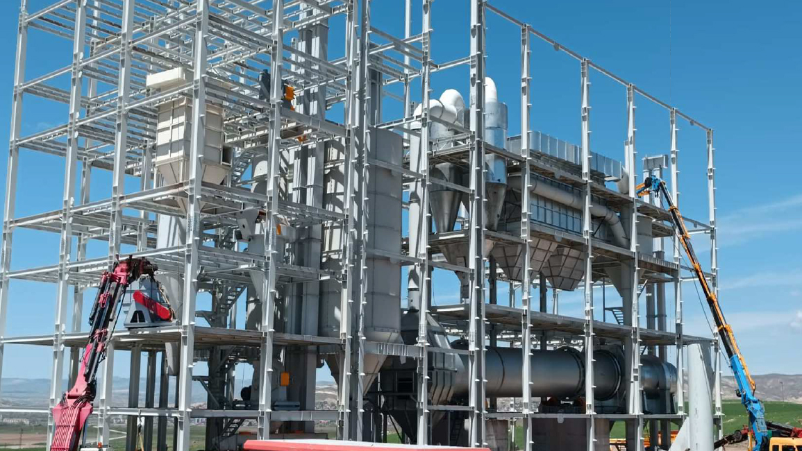 Gypsum technology. Gypsum factory. Plasterboard Plant. Construction