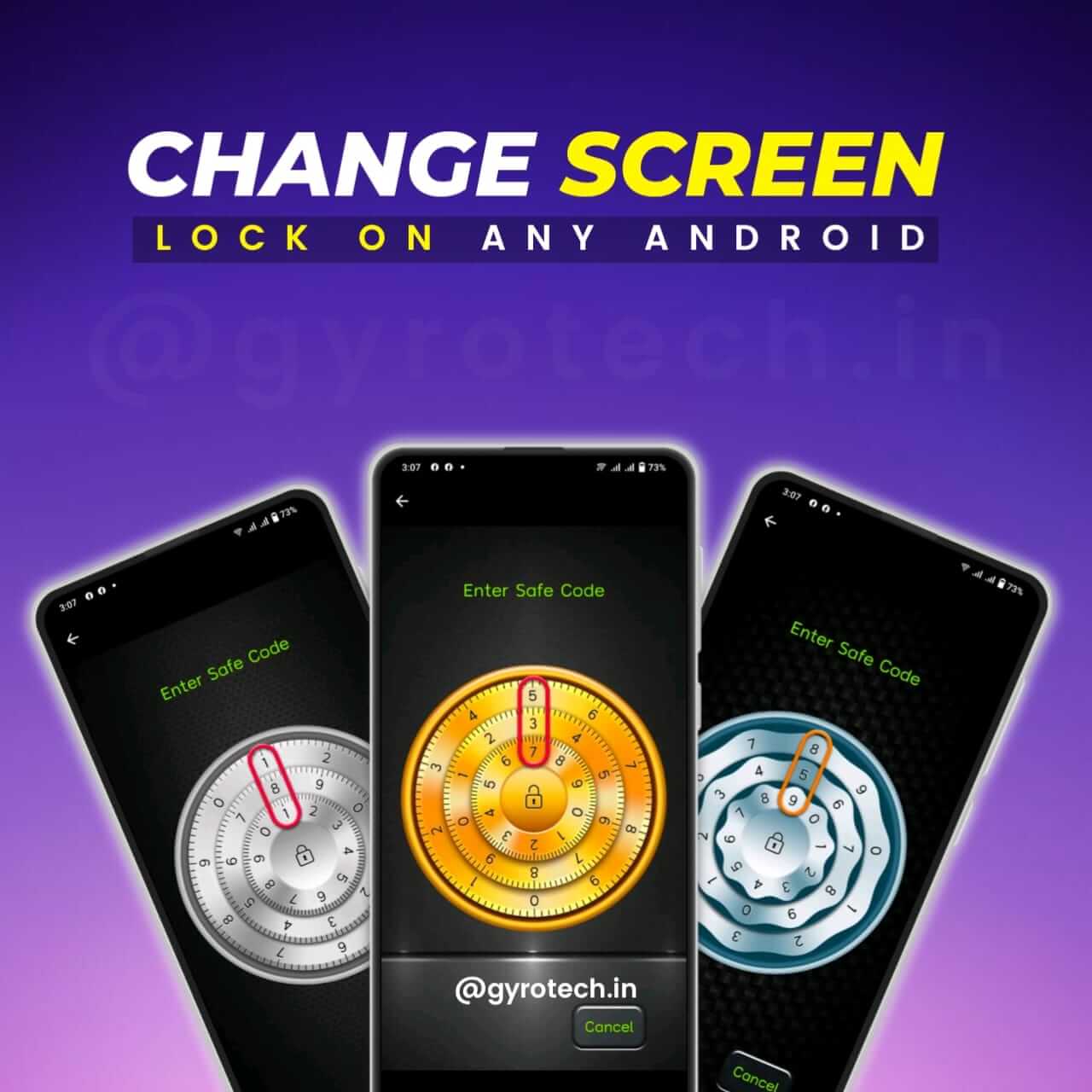 How To Change Lock Screen Style On Android Combination Safe Lock
