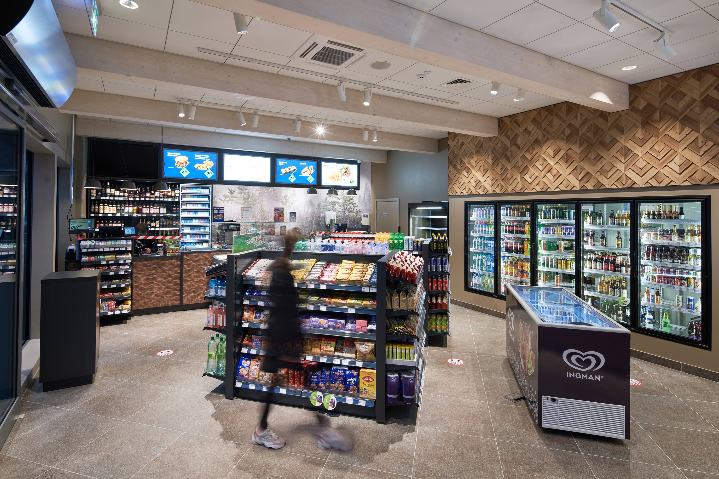 Interior design for “Virši” Gas Station | Design Studio H2E