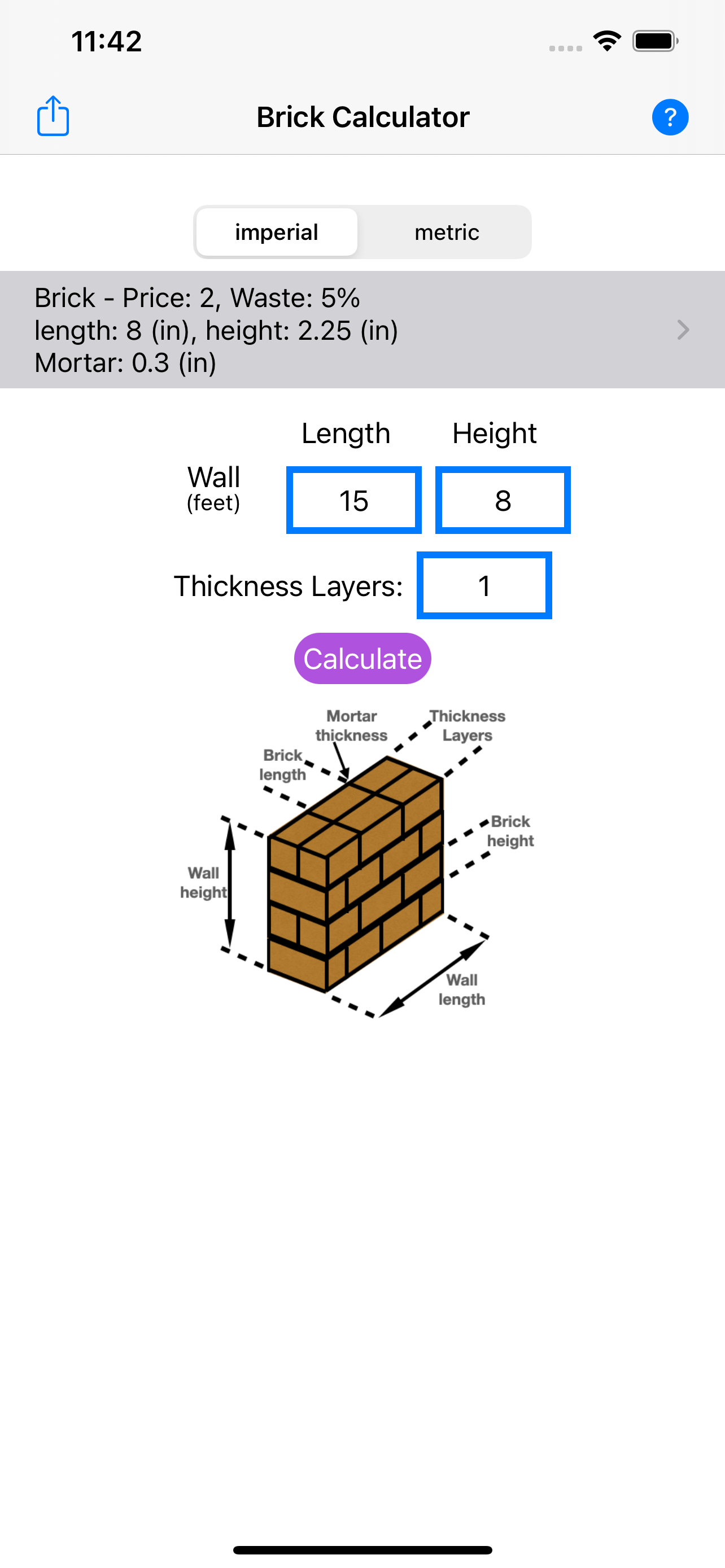Brick Estimator