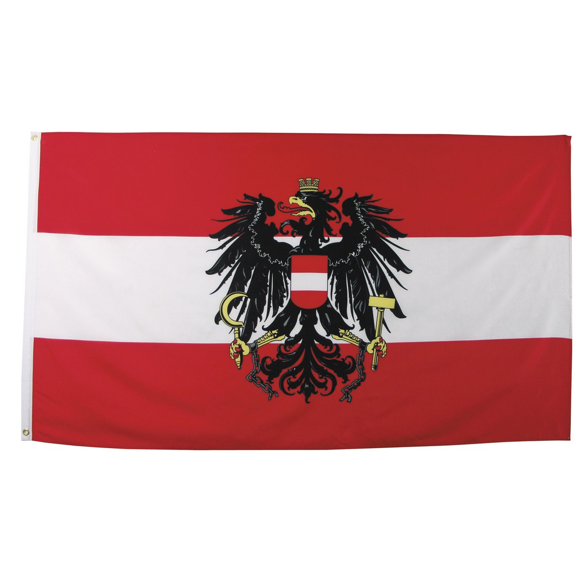 MFH Österreich Fahne mit Adler 90 x 150 cm US Army & BW Online Shop