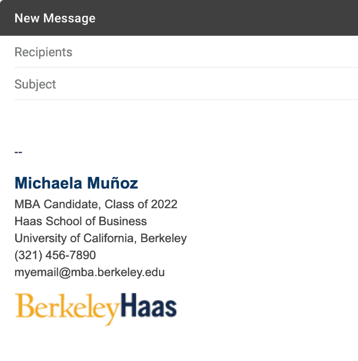 Email Signatures Brand Toolkit Berkeley Haas