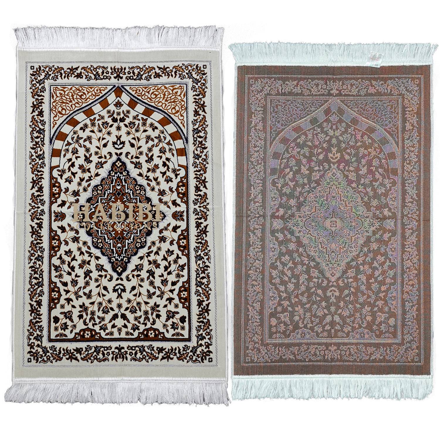 Islamic Floral Rawda Prayer Mat from Turkey Habibi Collections