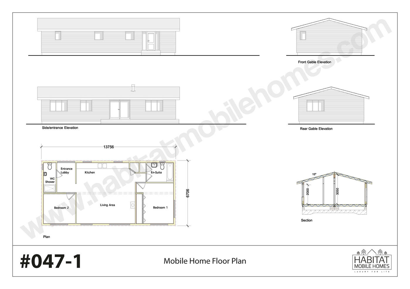 Example Prices Mobile Home Plan 0471 Habitat Mobile Homes Ltd
