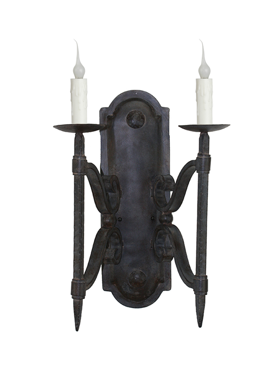 SC037 Hand Iron Two Light Sconce Hacienda
