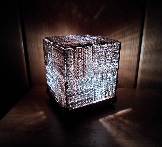 Cardboard Lampshade Makes Ordinary Recycling A Centerpiece Of Your Room
