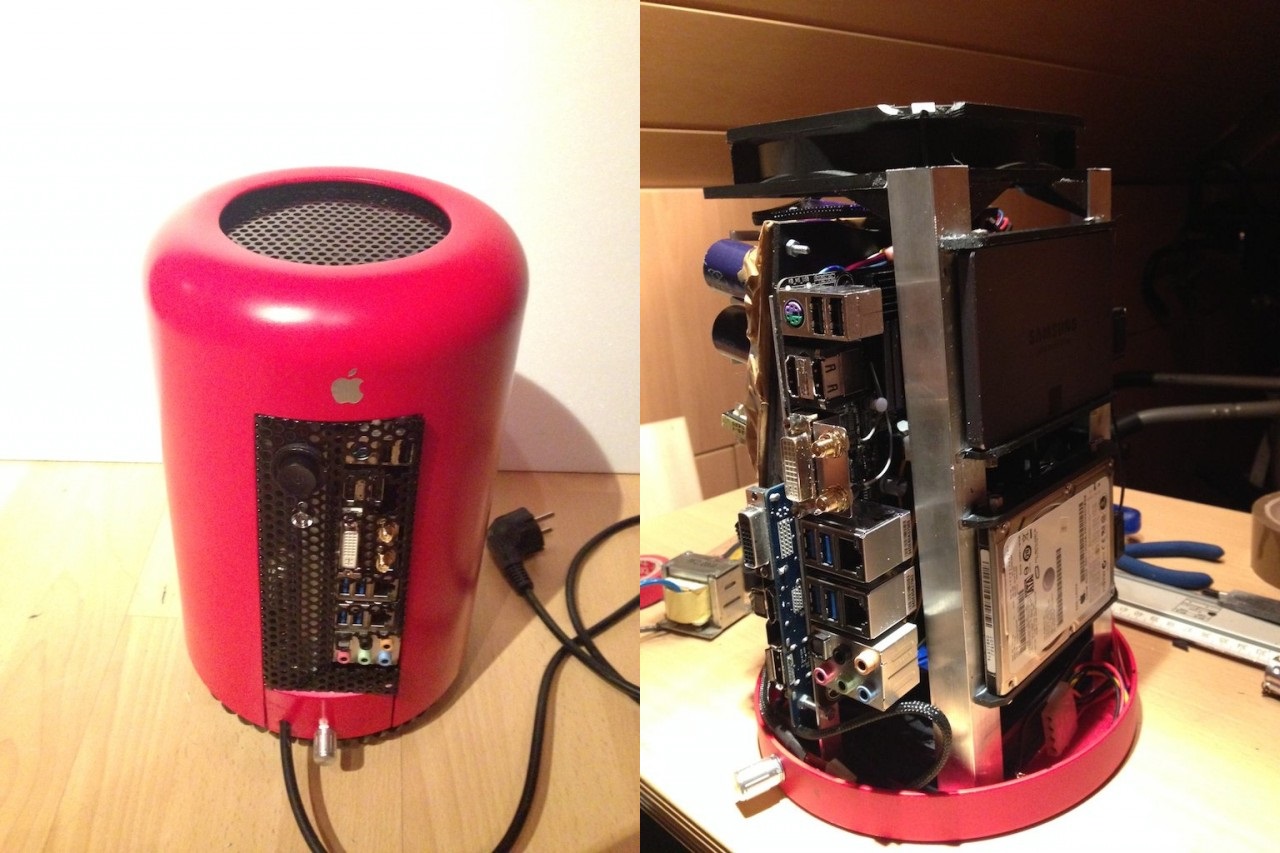 Hackintosh Mac Pro Replica Using A Trash Can Hackaday
