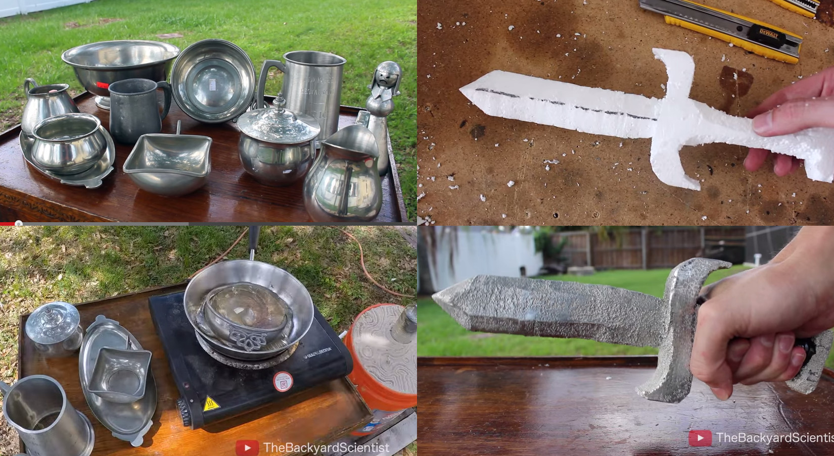 From Scrap To Sword Casting Pewter Hackaday