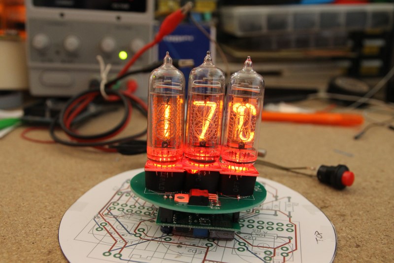Nixie Thermometer Destined For Custom PC Case Hackaday