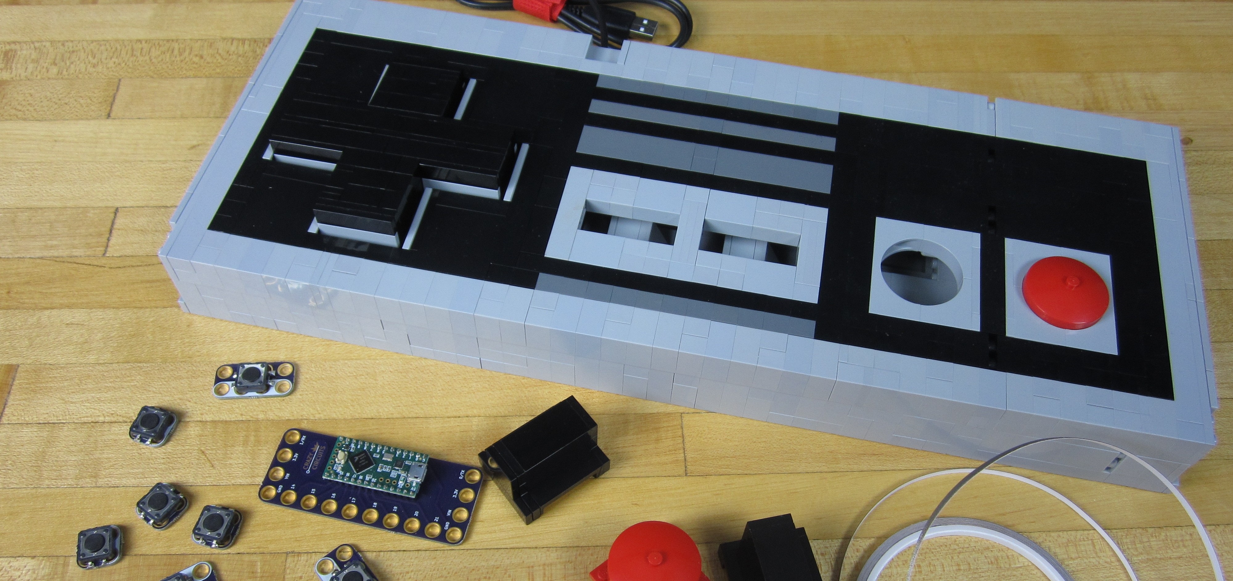 Giant Solderless LEGO NES Controller Gives Everyone Tiny Hands Hackaday