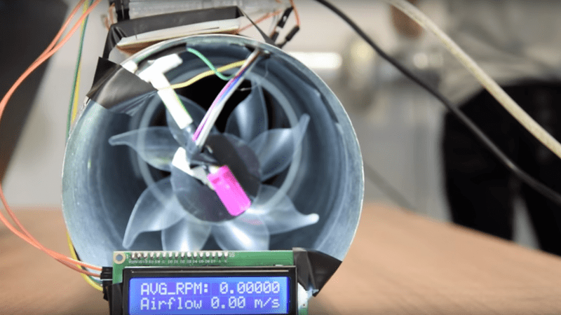 Custom Cut Pinwheel Makes A Useful HVAC Duct Flow Meter | Hackaday