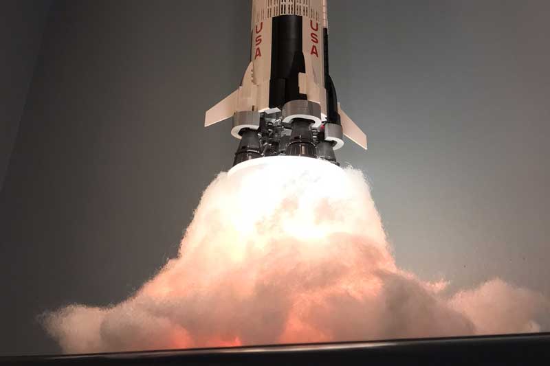 LED Stand For Lego Saturn V Boldly Goes Where No Lego Has Gone Before Hackaday