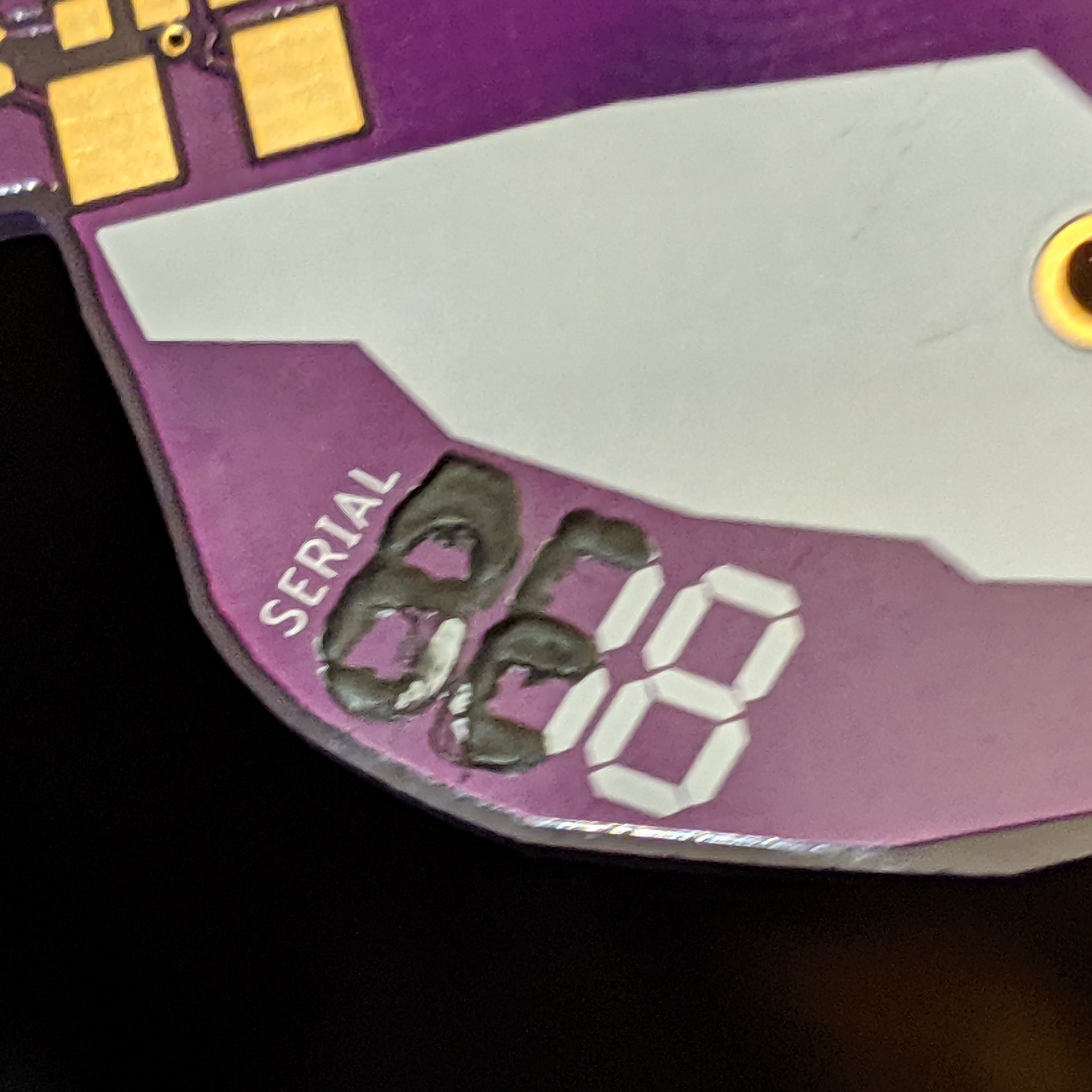 Serial number, just paint segments you don't need black