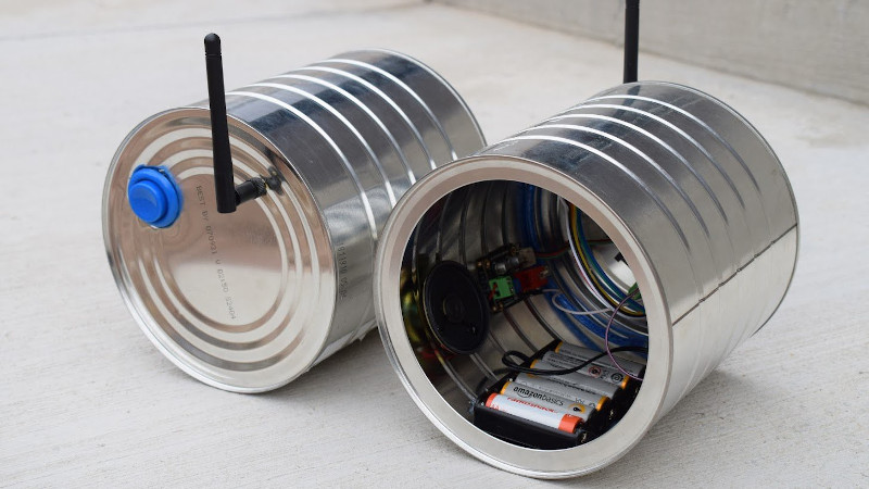 Wireless Tin Can Telephone | Hackaday