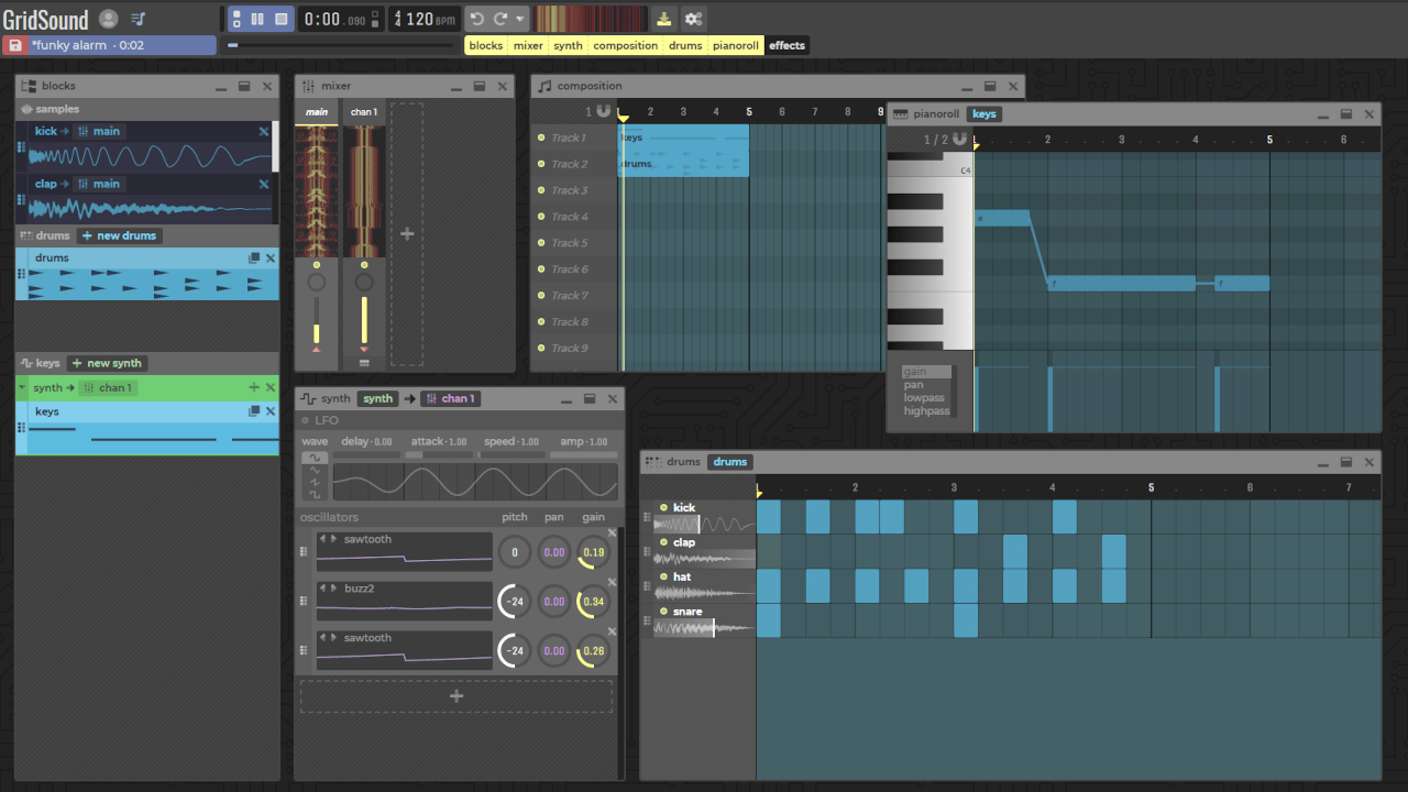 GridSound An Audio Workstation In Your Browser Hackaday