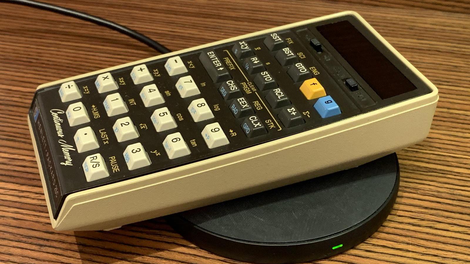 Vintage HP25 Calculator Gets Wireless Charging Technology Mag Things