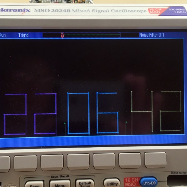 Oscilloscope Clocks Now In Color! Hackaday