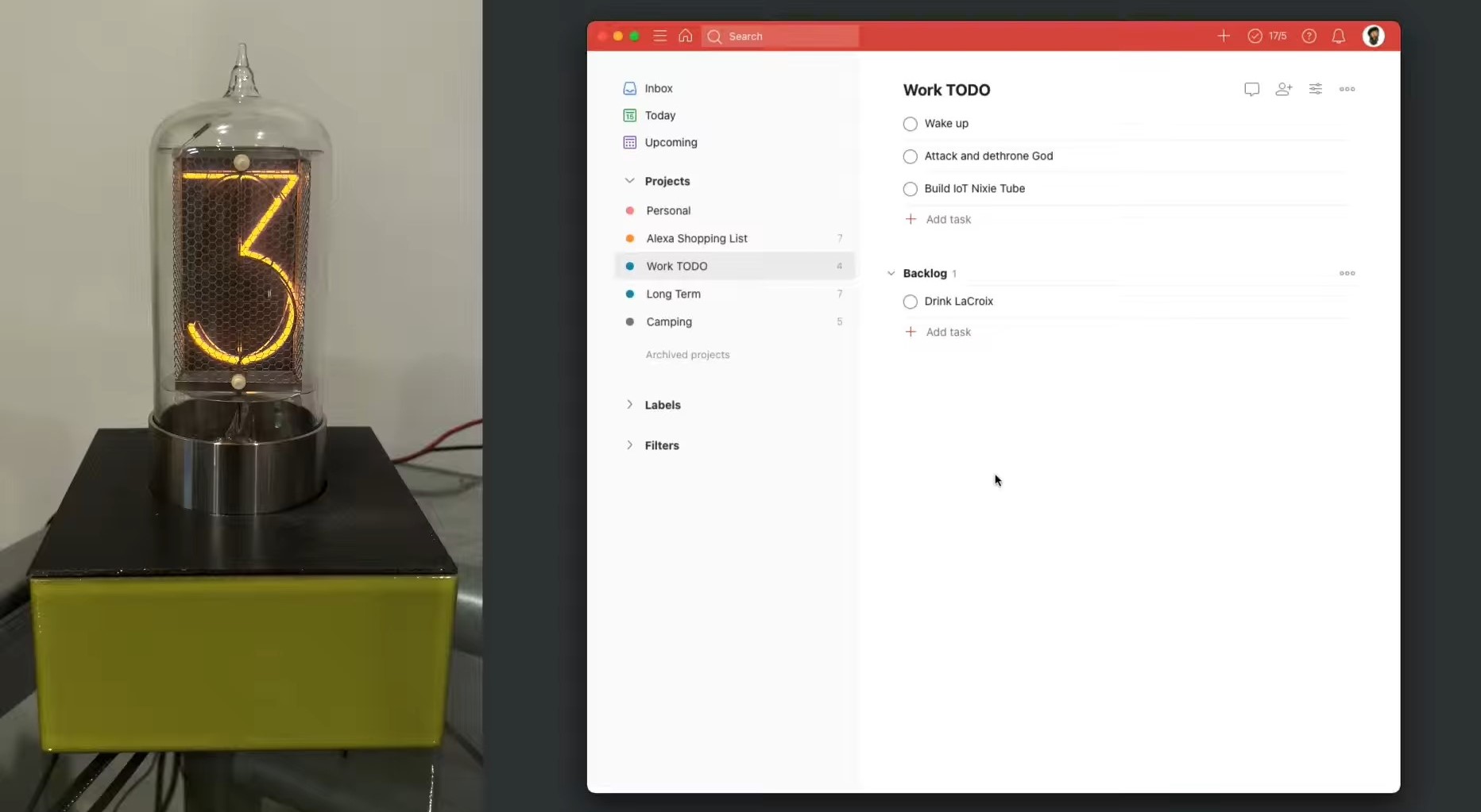 Nixie Tube Indicator Tells You How Many Tasks You’ve Got Left To Do
