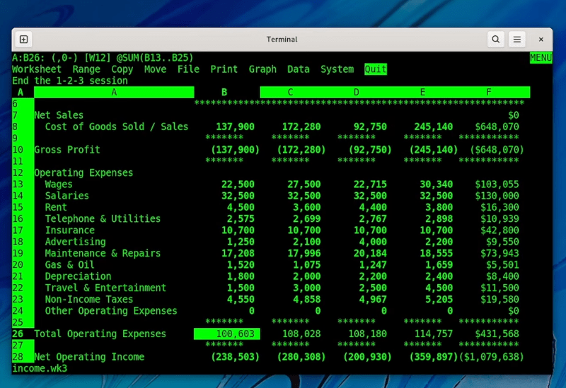 Lotus 123 For Linux Is Like A Digital Treasure Hunt Hackaday