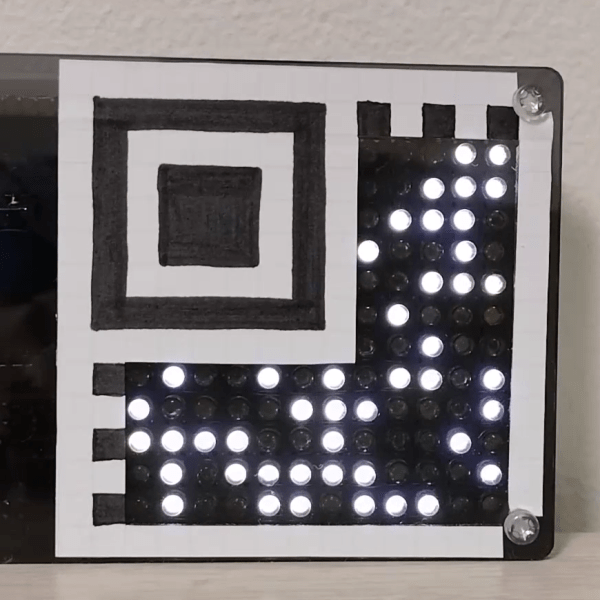 LED Clock Uses Micro QR Codes To Show The Time Hackaday