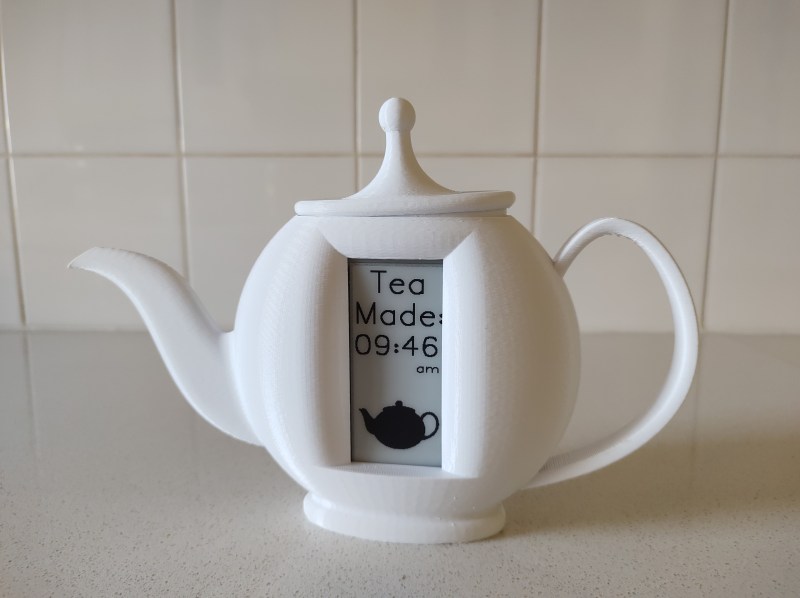 Top Up Your Teapot In Time With This Eink Tea Timer Hackaday