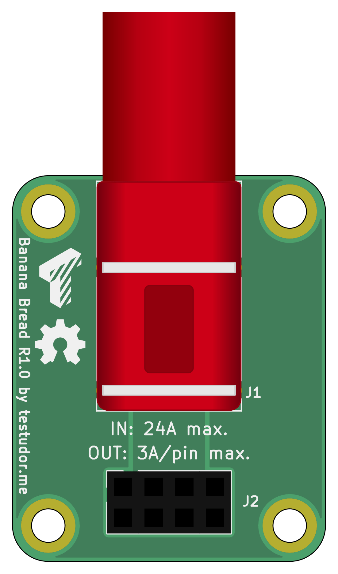 Tidy Breadboard uses Banana Bread