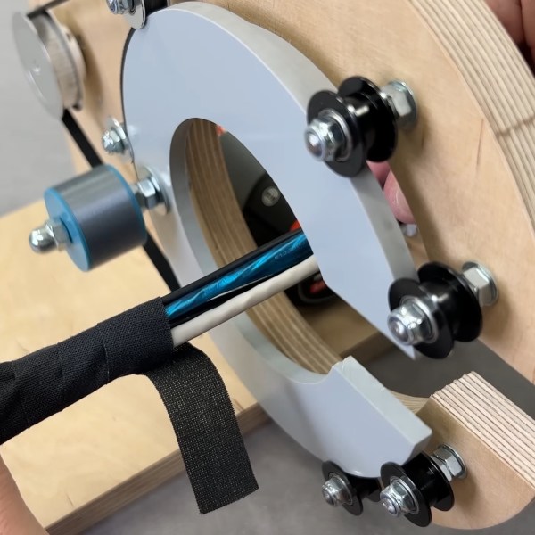 DIY Tool Makes Wrapping Wiring Harnesses A Breeze Hackaday
