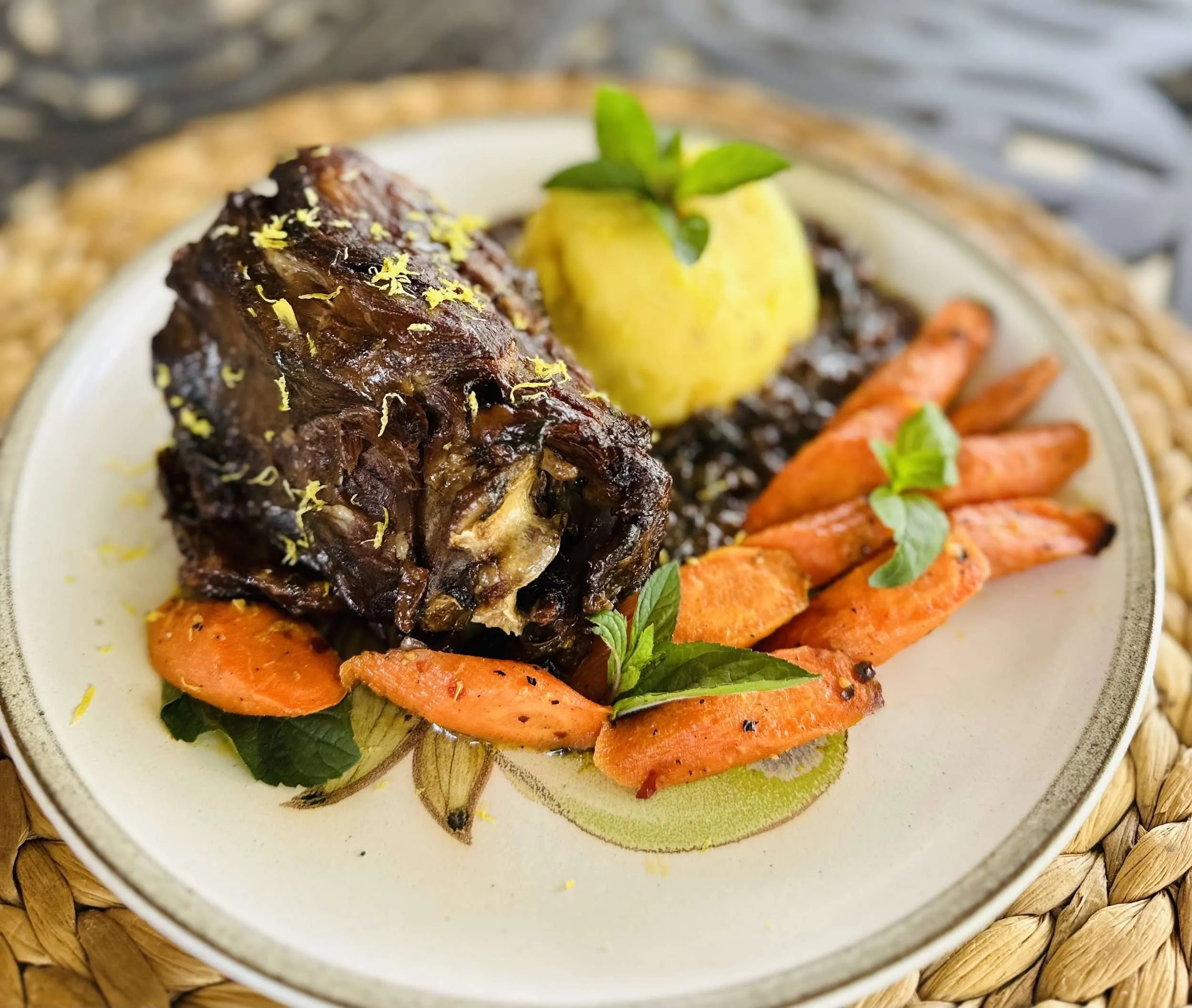 Slow cooked Lamb Necks in Minty Sauce Hackamore Ranch