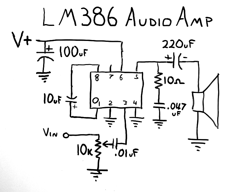 LM386ampschematic | HACK A WEEK