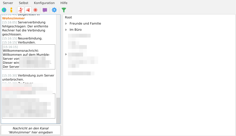 Installation eines MumbleServers hackershell