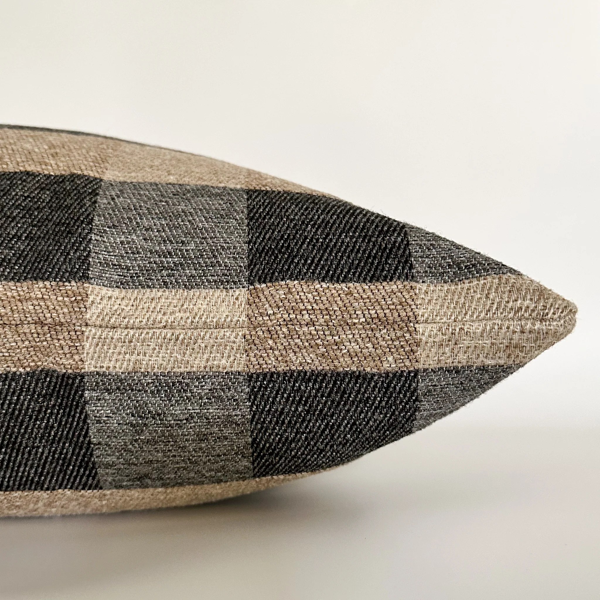 Brown Black Checkered Pillow Cover