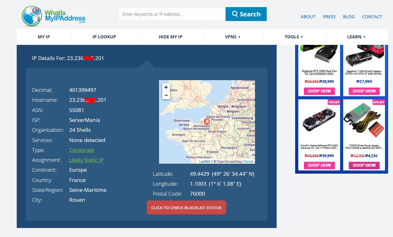 [Trick] Locate the IP Address of The Instagram Account