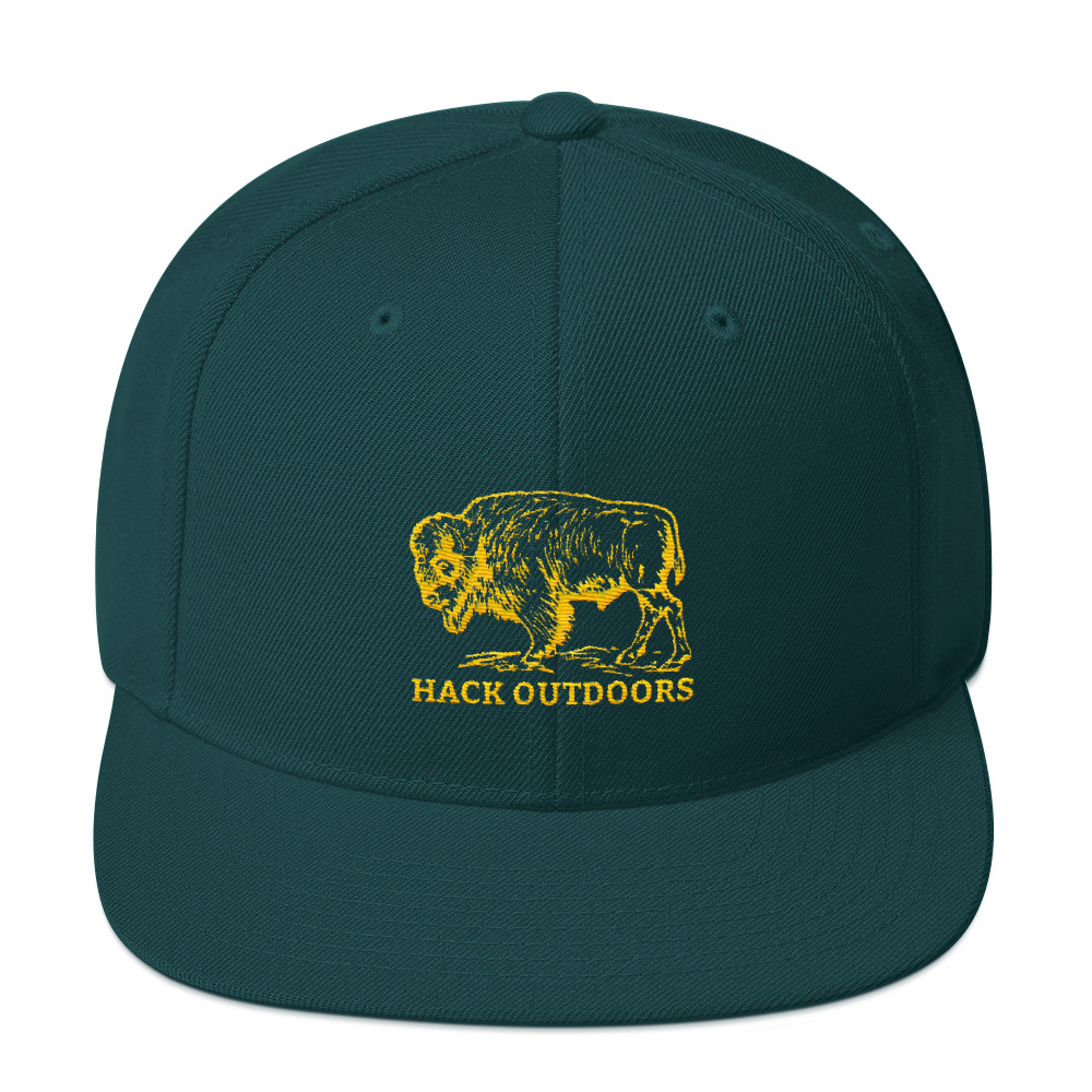 American Bison Snapback Hat Hack Outdoors