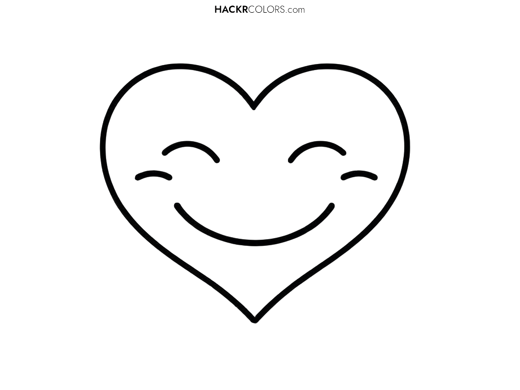 Smiling Heart Free Unique Printable Coloring Pages for Kids